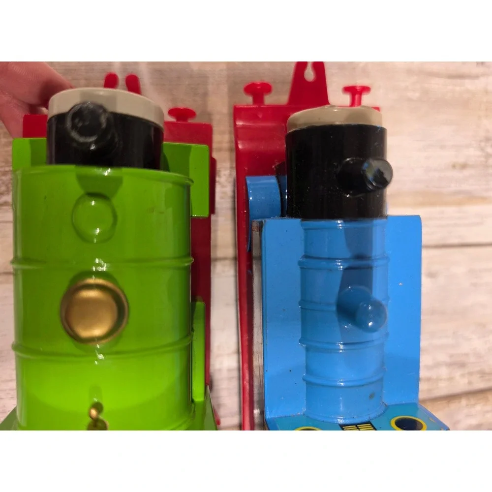 Vintage Thomas & Percy ERTL Toy‎ Trains Blue Green 1990s Set READ